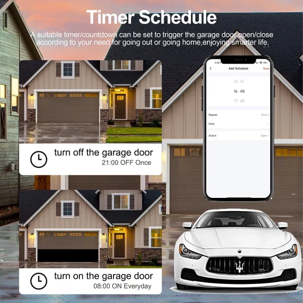 WiFi Tuya Smart Garage Door Opener Controller APP Voice Controller Remote Control Close Works With Alexa Google Home Smart Life 5