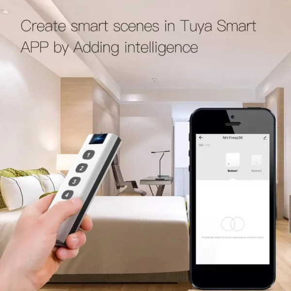 Tuya ZigBee Smart Scene Switch 4 Gang Remote Portable For Smart Home Automation Scenario Remote Control With Alexa Google 2