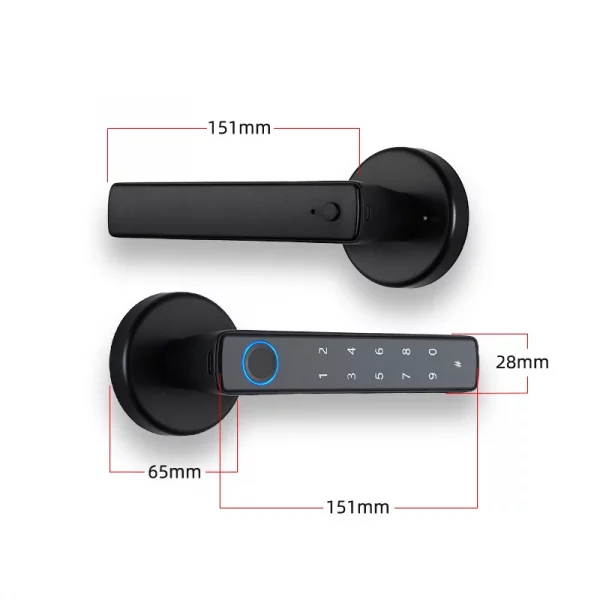 WAFU F8 Tuya Bluetooth Biometric Smart Door Lock Electronic Digital Lock Password Fingerprint Keyless Security Lock for Home 4