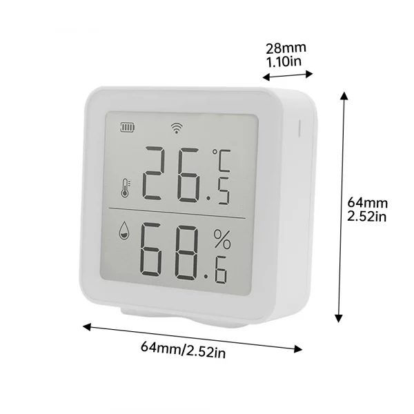 Tuya Smart WIFI Temperature and Humidity Sensor with LCD Screen Digital Display Wireless Thermometer Work with Alexa Google Home 6