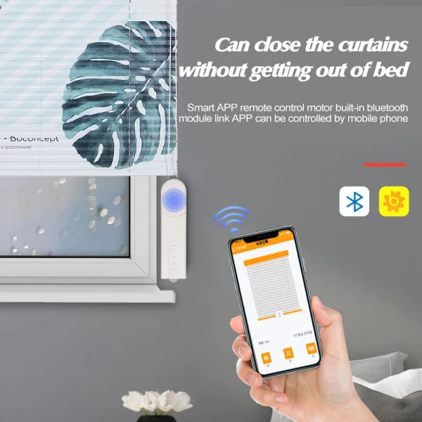 RSH Zigbee Control Solar Powered Smart Blinds Drive Motor Tuya Motorized Chain Roller Control Shade Shutter Drive Motor Opener 2