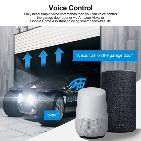 WiFi Tuya Smart Garage Door Opener Controller APP Voice Controller Remote Control Close Works With Alexa Google Home Smart Life 4