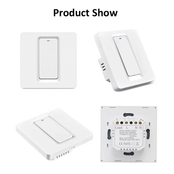 Tuya 20A Water Heater Switch Smart Wifi Wall Switch Timing Remote Control Voice Control Timer Work With Alexa Google Home 6