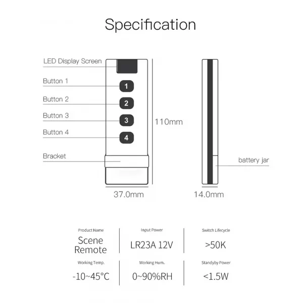 Tuya ZigBee Smart Wireless Scene Switch Remote Portable Home Automation Scenario Remote Control With Alexa Google 3