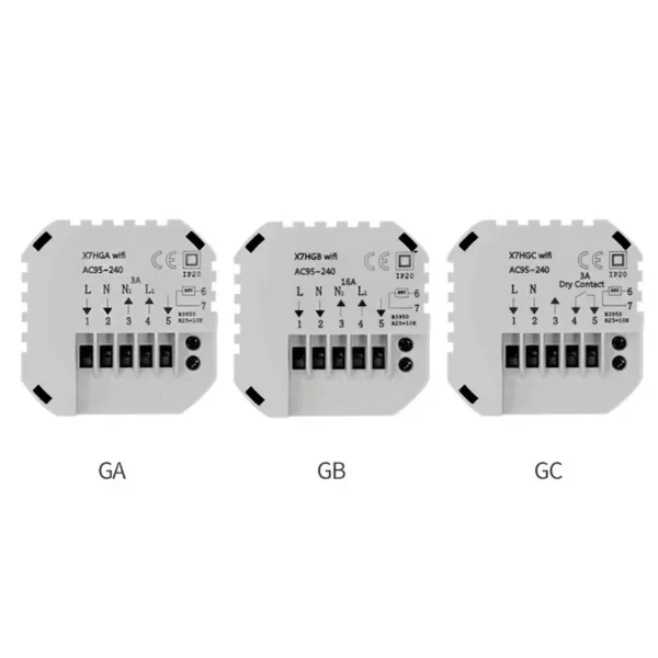 Tuya WiFi Smart Thermostat Control Panel Electric Floor Heating Water/Gas Boiler LCD Touch Thermostat Temperature Control Panel 6