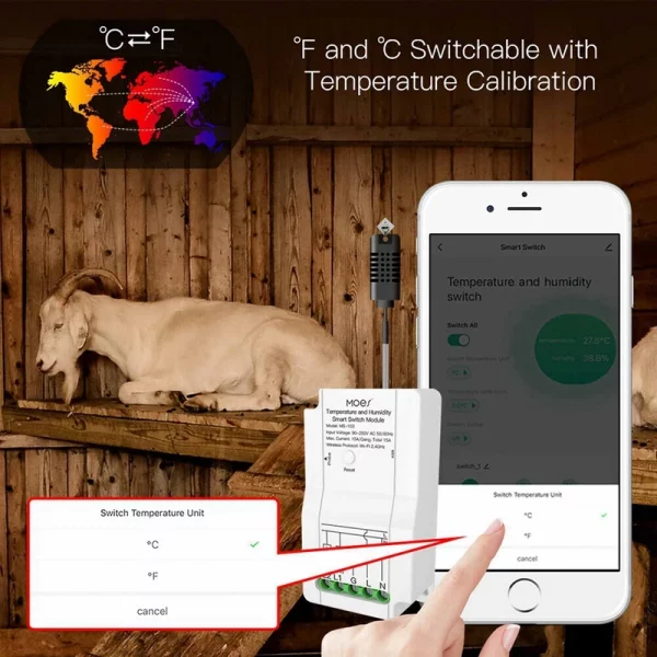 Tuya Wifi Smart Temperature Humidity App Controller Sensorschalter für Inkubator 2
