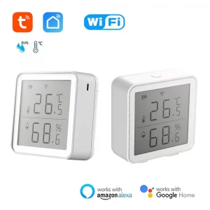 Tuya Smart WIFI Temperature and Humidity Sensor with LCD Screen Digital Display Wireless Thermometer Work with Alexa Google Home