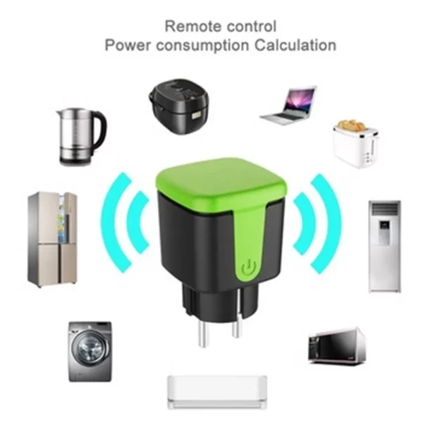 Tuya Waterproof Wireless Socket 16A WiFi Remote Control Smart Socket With Power Monitor For Smart Life Alexa Goo Gle Home 6