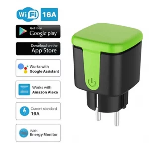 Tuya Waterproof Wireless Socket 16A WiFi Remote Control Smart Socket With Power Monitor For Smart Life Alexa Goo Gle Home