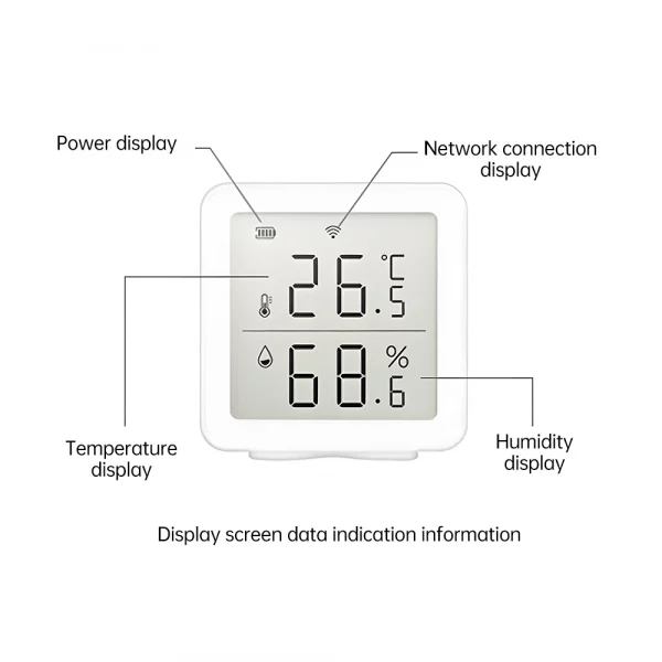 Tuya Smart WIFI Temperature and Humidity Sensor with LCD Screen Digital Display Wireless Thermometer Work with Alexa Google Home 5