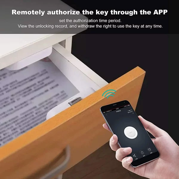 Tuya Smart Drawer Lock No Hole File Cabinet Furniture Electronic Lock Wireless Bluetooth Keyless Invisible Locks For APP Control 3