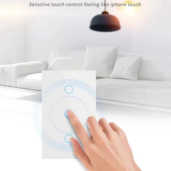 Tuya Zig Bee WiFi Smart Switch 1/2/3 Gang US Light Switch Glass Screen Touch Panel Voice Remote Control Wireless Wall Switch 2