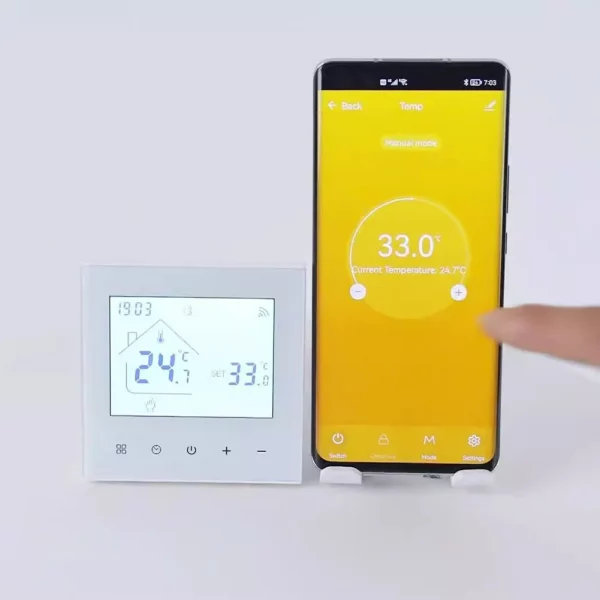Tuya WiFi Smart Thermostat Control Panel Electric Floor Heating Water/Gas Boiler LCD Touch Thermostat Temperature Control Panel 5
