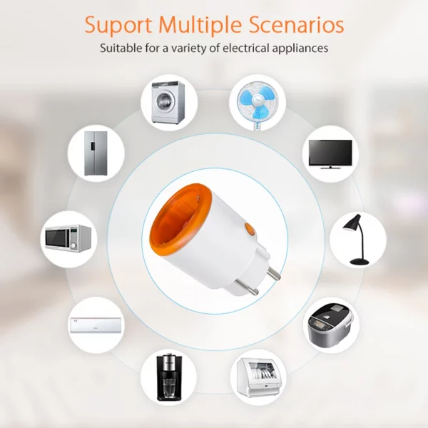 Tuya Smart Plug 16A Zigbee 3.0 Smart Plug Socket Outlet with Power Monitoring App Control Work with Alexa Google Assistant 5