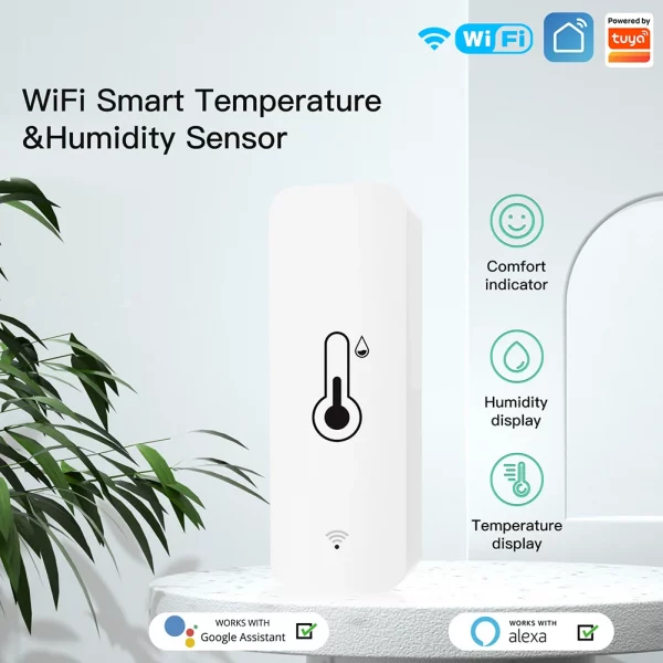 WiFi Temperature Humidity Sensor Datalogger Battery Powered Tuya APP Indoor Hygrometer Controller Monitoring for Fridge Freezer 3