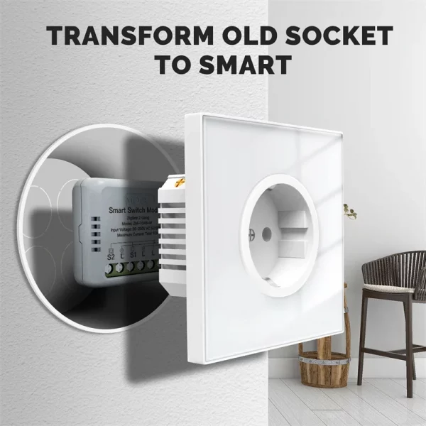Tuya Zigbee Intelligent Switch Module Portable Home Automation DIY Breakers Switch Compatible with Alexa Google Assistant 4